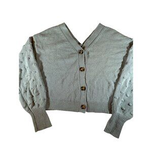 Moon & Madison Anthropologie Women's Large Cardigan Sweater With Textured Sleeve